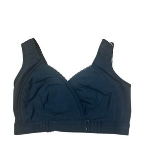 EaseBlooming Wireless Front Closure Comfort Bra Black Women’s M NWT